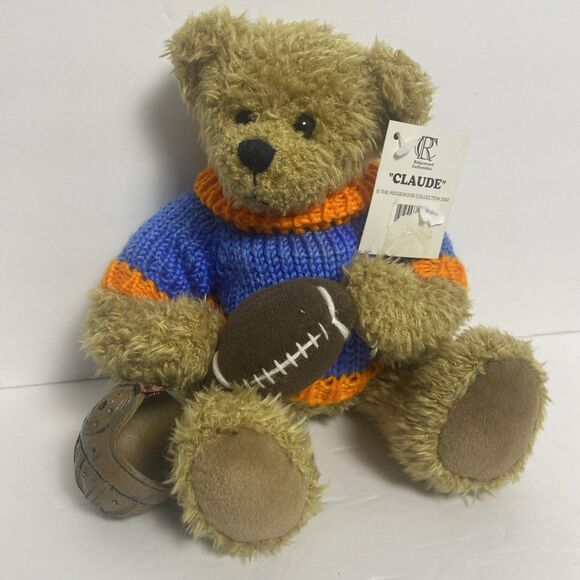 UF Gators “Claude” Football Bear 2002 Plush Ridge wood Collection Collegiate - Picture 9 of 11